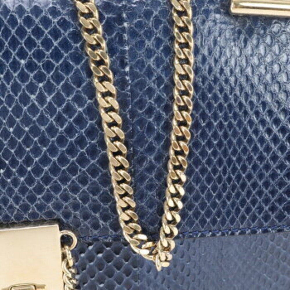 Chloe Drew python leather gold chain Shoulder Bag… - image 11